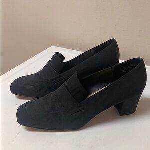 Mootsies Tootsies Mary Jane Heels Black Fabric Size 10 2.5”